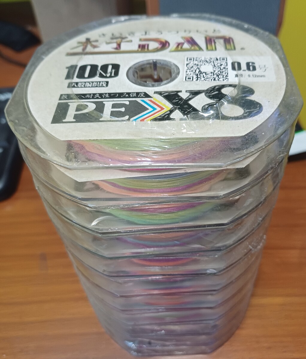 PE X8 100m ต่อเนื่อง ขนาด 0.6 0.8 1.0 2.0 ม้วนละ49บ. ส่ง40บ.