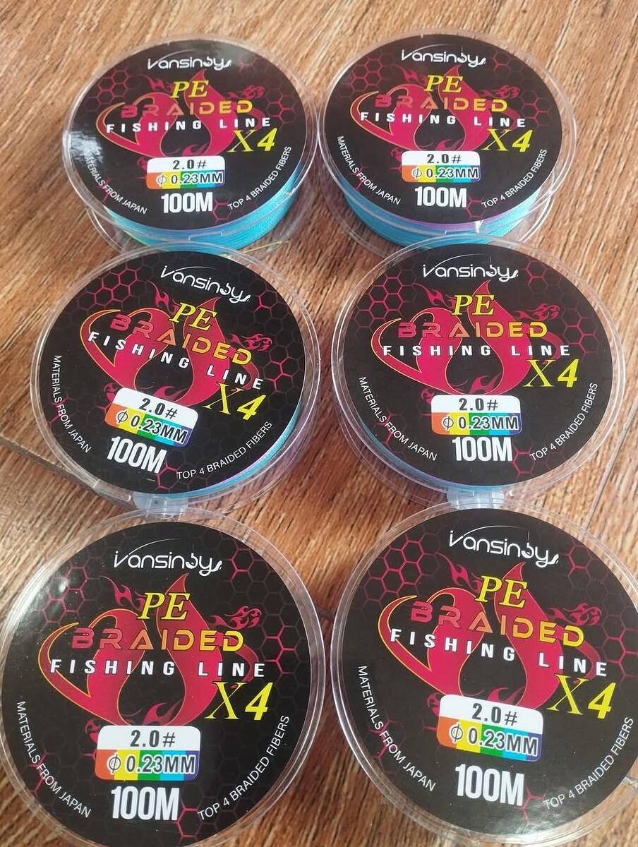โล๊ะสาย pe2ถัก4.. ม้วน 100 เมตร 6ม้วน