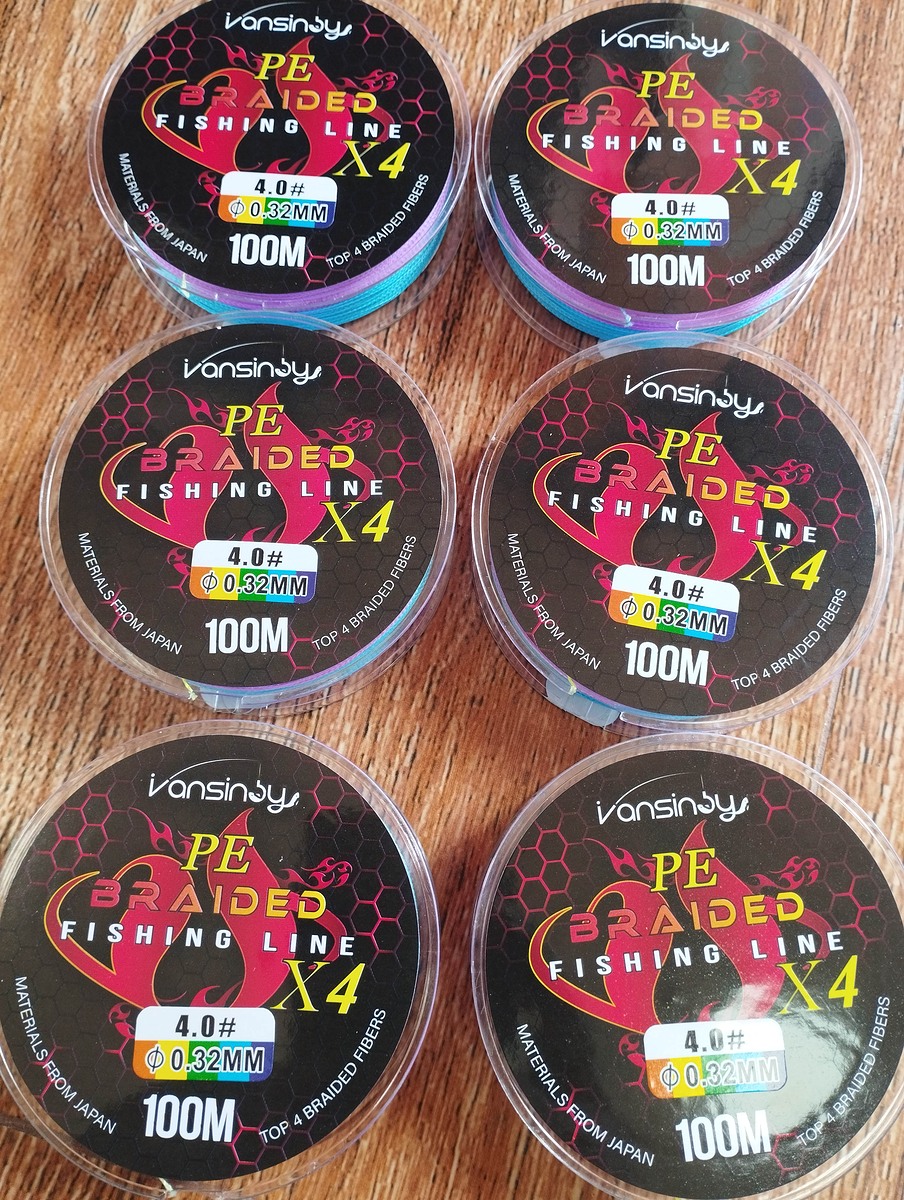 โล๊ะสาย pe4ถัก4 ม้วน 100 เมตร 6ม้วน