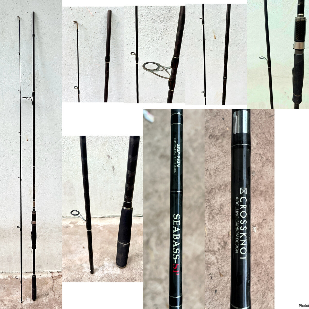 2. คันสปิน SEABASS-SP  CROSSKNOT Model: SBSP-962M  คันสองท่อน ยาว 275 ซม. ( ประมาณ 9 ฟุต) Line: 8-20