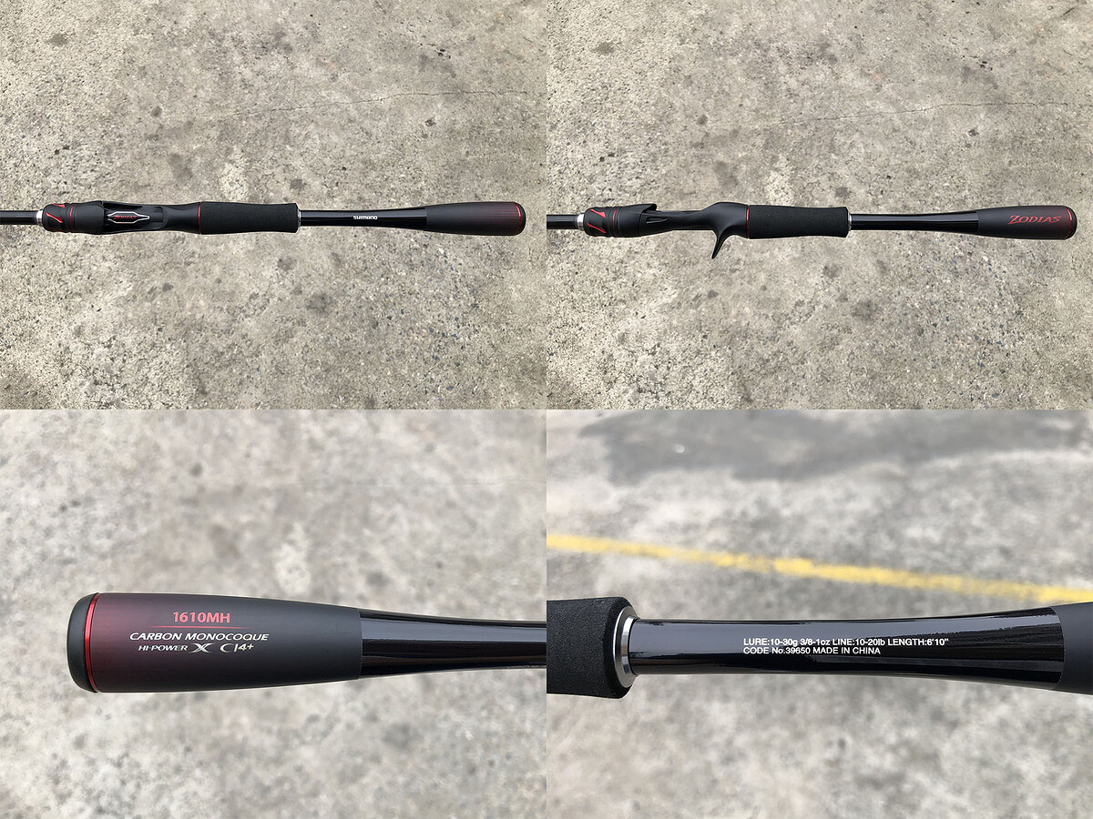 Shimano ZODIAS 1610MH คัน 2 ท่อนต่อโคนยาว 6'10" เวท 10-20lb คันสวยริ้วรอยน้อยมากๆ พร้อมซองใส่คันตรงร
