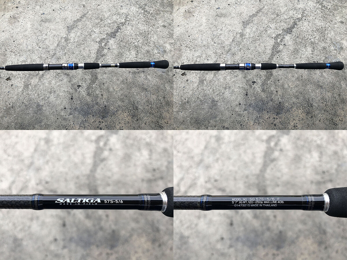 Daiwa Saltiga 57S-5/6 คัน 1 ท่อนยาว 5'7" Jig Wt: 120-250g , Line Max: 40lb คันสวยริ้วรอยผิวบางๆ เล็ก