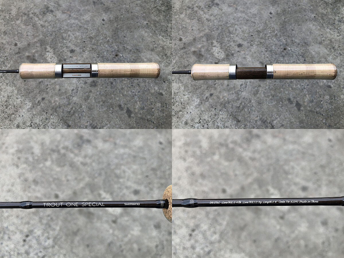 Shimano TROUT ONE SPECIAL 56SUL คัน 2 ท่อนยาว 5'6" เวท 3-4lb คันสวยใหม่มากๆ ริ้วรอยไม่มี พร้อมกล่อง+