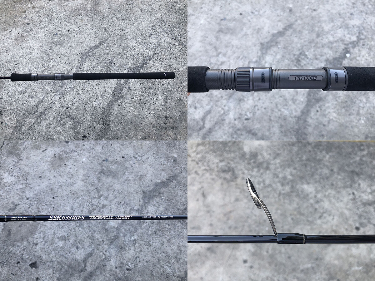 CB ONE SSR633RD-S "TECHNICAL LIGHT" คัน 1 ท่อนยาว 6'3" Jig Wt: 130g , Drag Max: 3kg คันสวยมากๆ ริ้วร