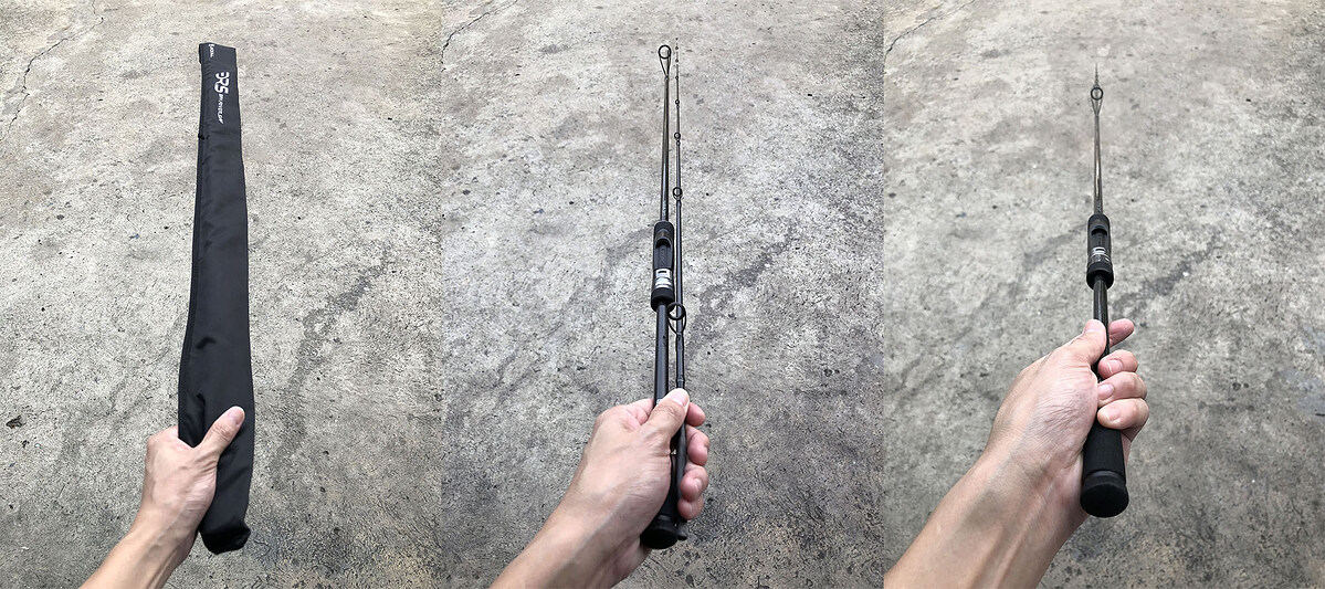 9. Jackall BRS-S74L-LG คัน 2 ท่อนต่อกลางยาว 7'4" เวท 4-10lb คันสวยริ้วรอยน้อยมากๆ พร้อมซองใส่คันตรงร