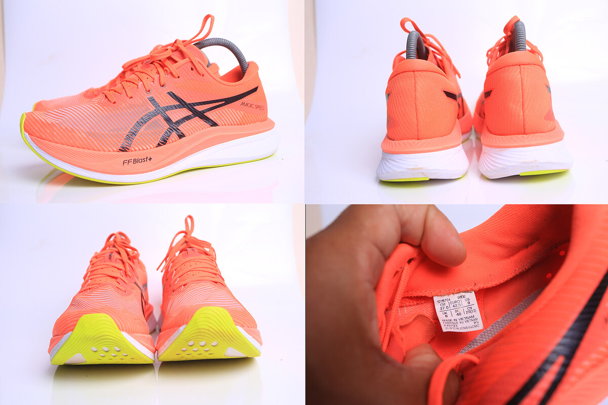 ASICS MAGIC SPEED 3 | Men | SUNRISE RED| Men Running Shoes Size 9 US / Wide (หน้าเท้ากว้าง) สินค้าพร
