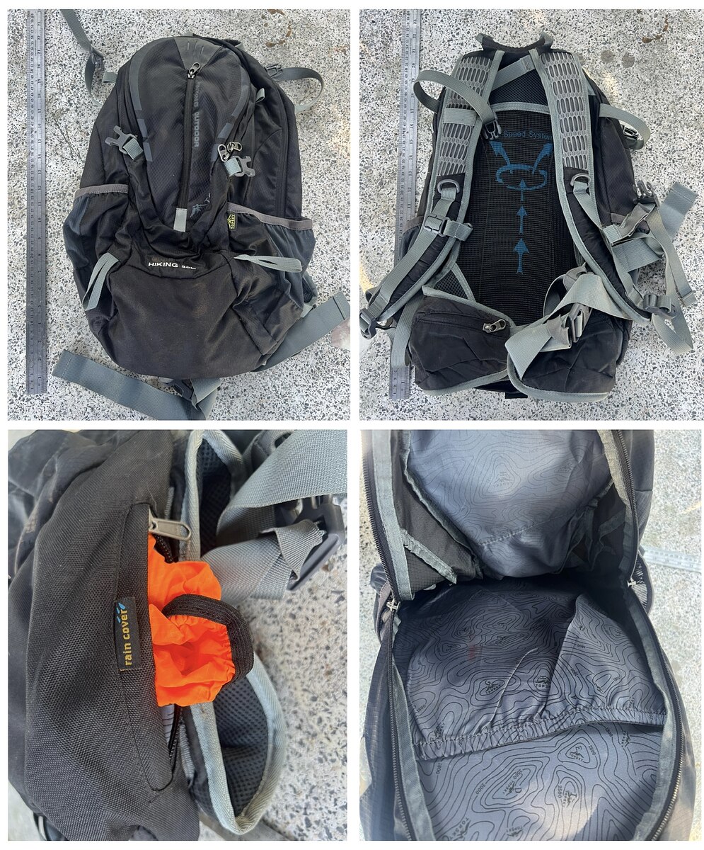 Topsky Hiking 30L
ขนาดประมาณ 27 x 47 เซ็น
ความจุประมาณ 30 ลิตร
ด้านหลังแข็ง ระบายอากาศ
มีผ้ากันฝ