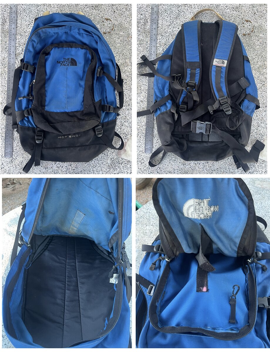 The north face  Hot shot
ขนาดประมาณ 30x 49 เซ็น
ความจุประมาณ 40 ลิตร