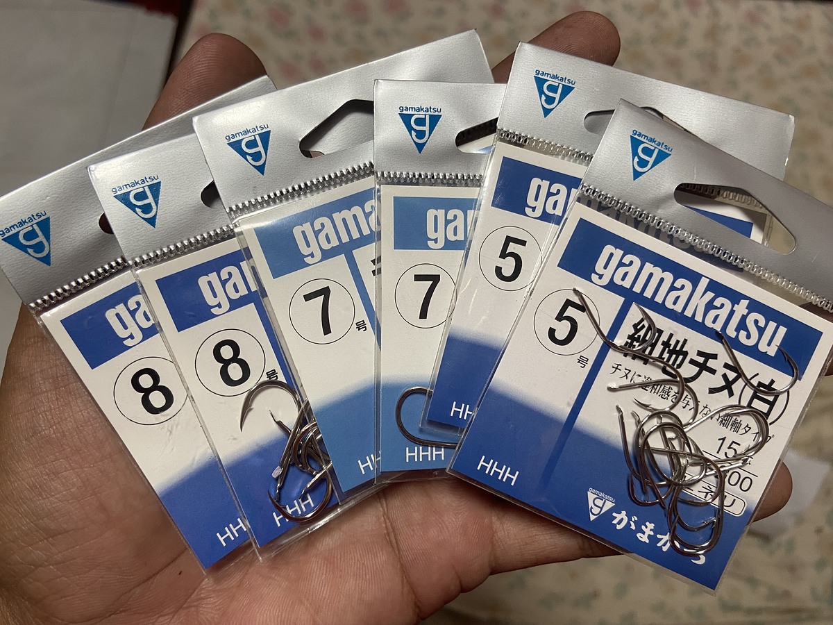 ตัวเบ็ด gamakatsu ผูกเบ็ดจิ๊ก slj ได้สบาย 6ซอง ของใหม่ เหมา 270 ส่งบ้านละ40