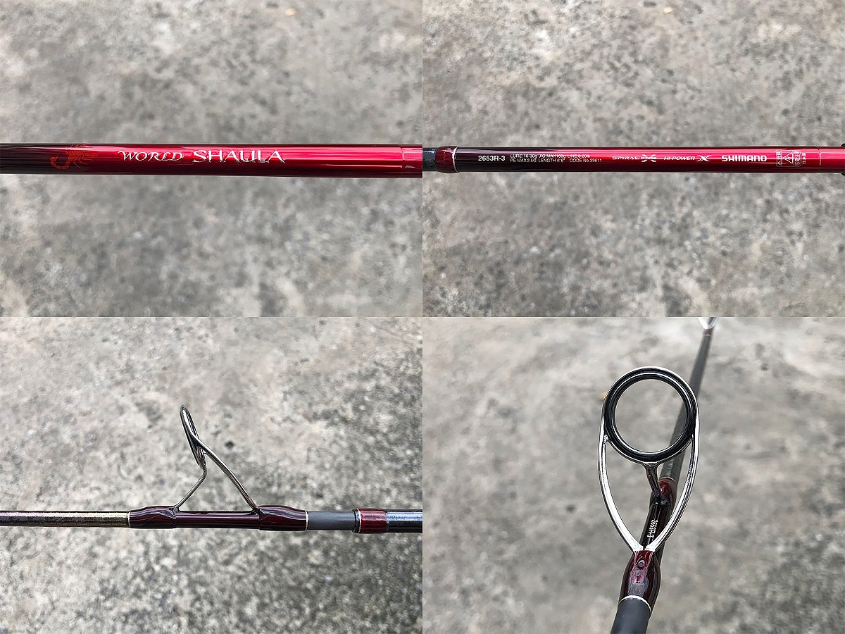 Shimano WORLD SHAULA 2653R-3 คัน 3 ท่อนยาว 6'5" เวท 8-20lb คันสวยใหม่มากๆๆ ริ้วรอยไม่มี พร้อมซองใส่ค