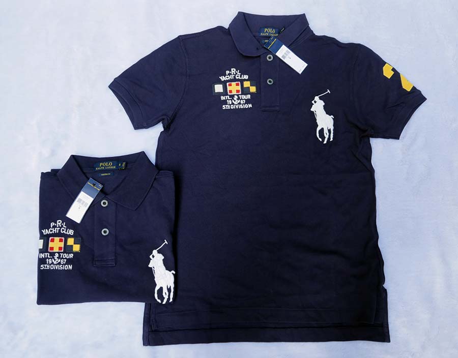 POLO CUSTOM FIT /S (38) เสื้อปกโปโลแขนสั้นม้าใหญ่เบอร์ 2 ใหม่สวยแท้ รวมส่ง flash