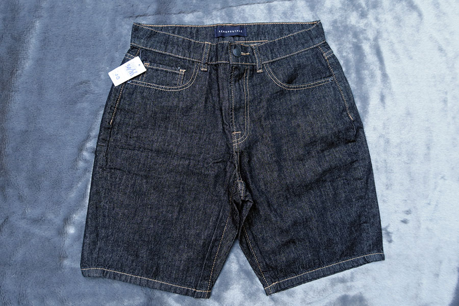 AEROPOSTALE /w.30/34/36 กางเกงยีนส์ขาสั้นสวยเข้มใหม่แท้ ราคารวมส่ง flash