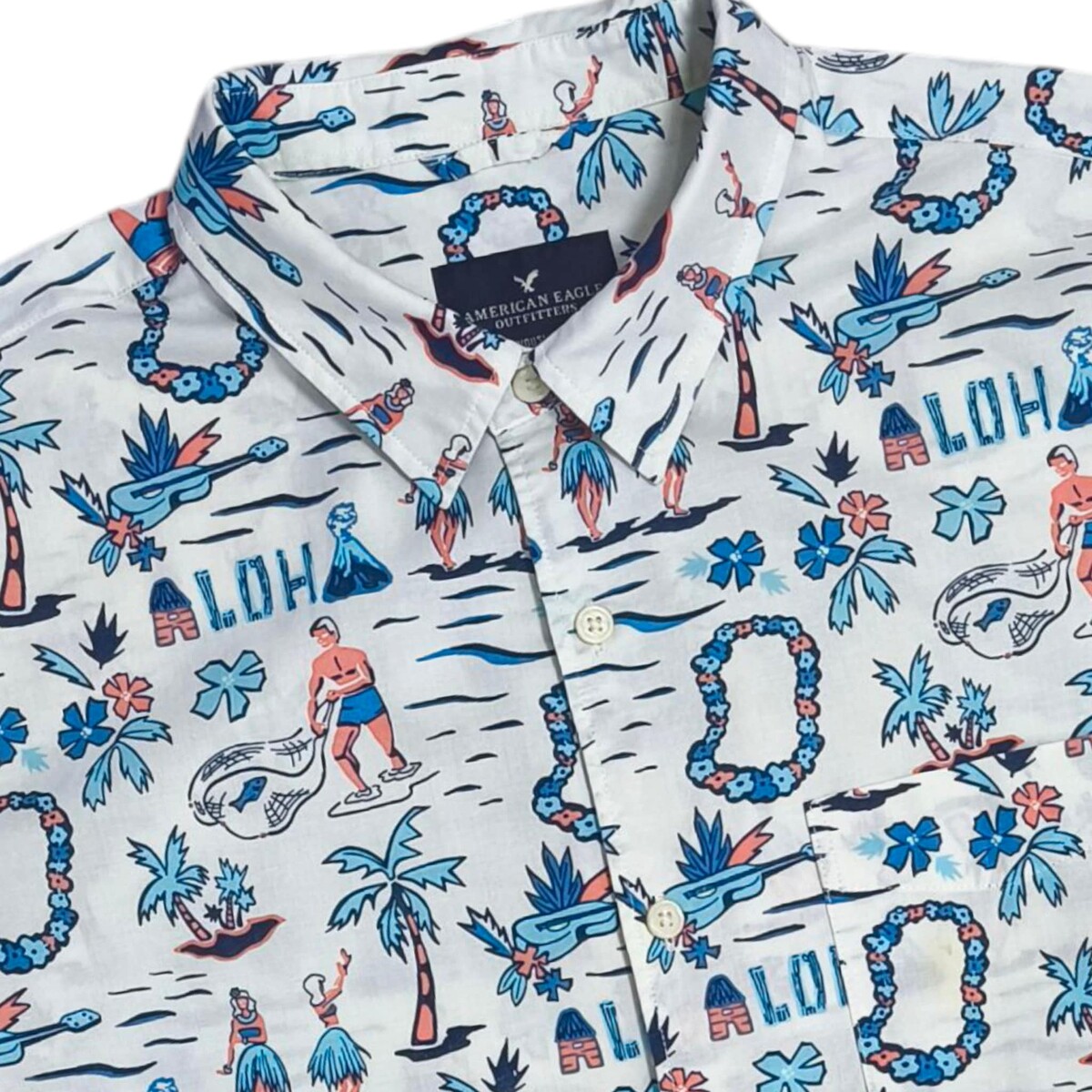 ปิด American eagle แท้เชิ้ตแขนสั้น  อก44นิ้ว ผ้า Cotton สวยใหม่มากครับ