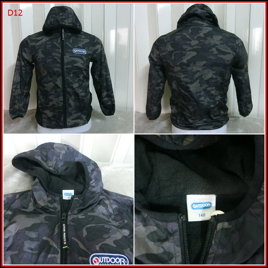 D12.  OUTDOOR สำหรับใส่ออกทริปกลางแจ้ง ตกปลา เดินป่า แคมปิ้ง  เนื้อผ้าชนิดบางกันร้อนได้ดี  ไซ้ด์ M อ