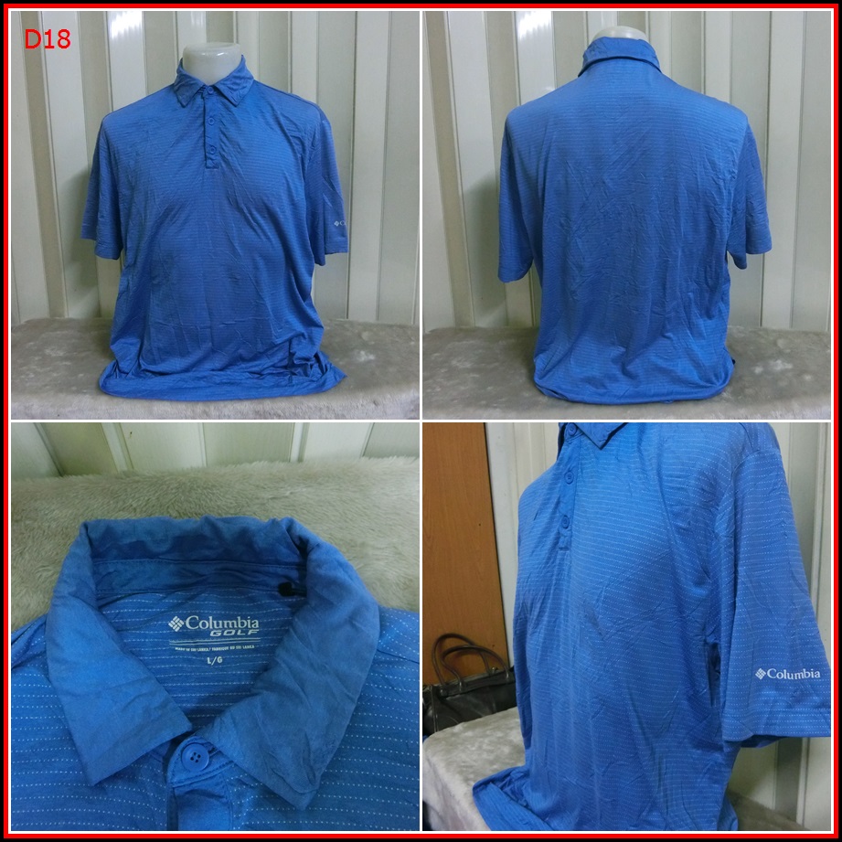 D18.Columbia   สำหรับใส่ออกทริปกลางแจ้ง ตกปลา เดินป่า แคมปิ้ง เนื้อผ้าชนิดบางกันร้อนได้ดี ไซ้ด์ L อก