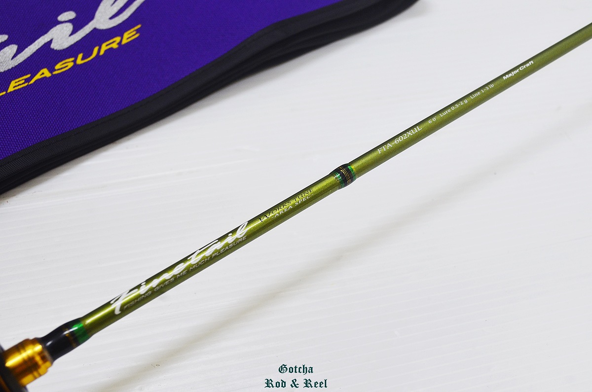 MajorCraft FineTail “works tune”-Area Spec-FTA-602 XUL
SPEC 6.0 ft 2 ท่อน Line 1-3 Lb lure 0.5-2 g
