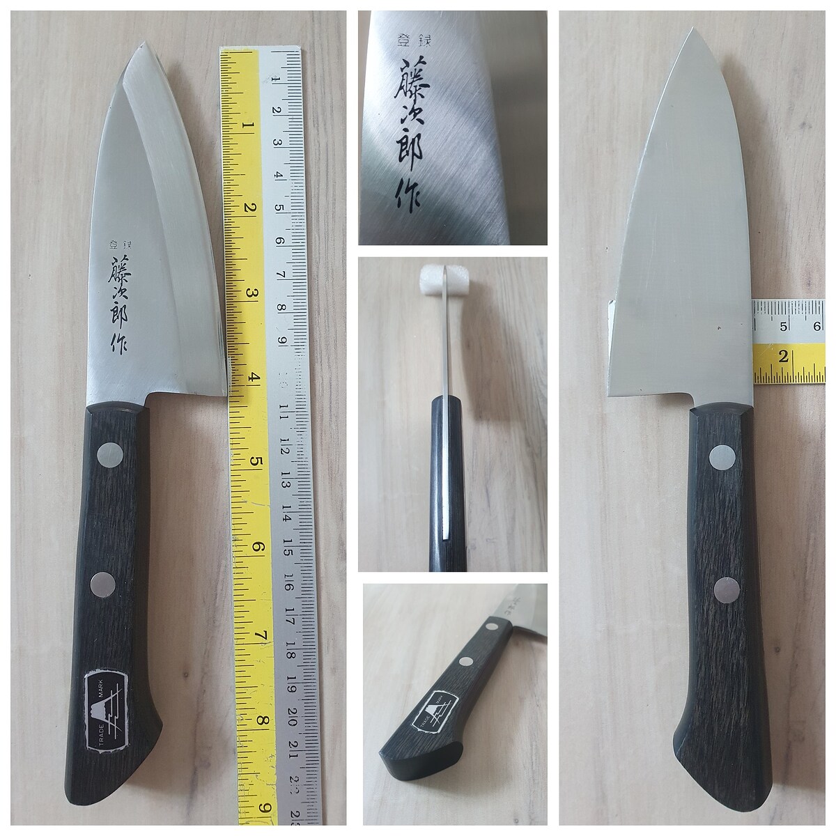 9.Tojiro คมขวา,สันหนาเกือบ 3mm.,สภาพดี
ราคา 240 