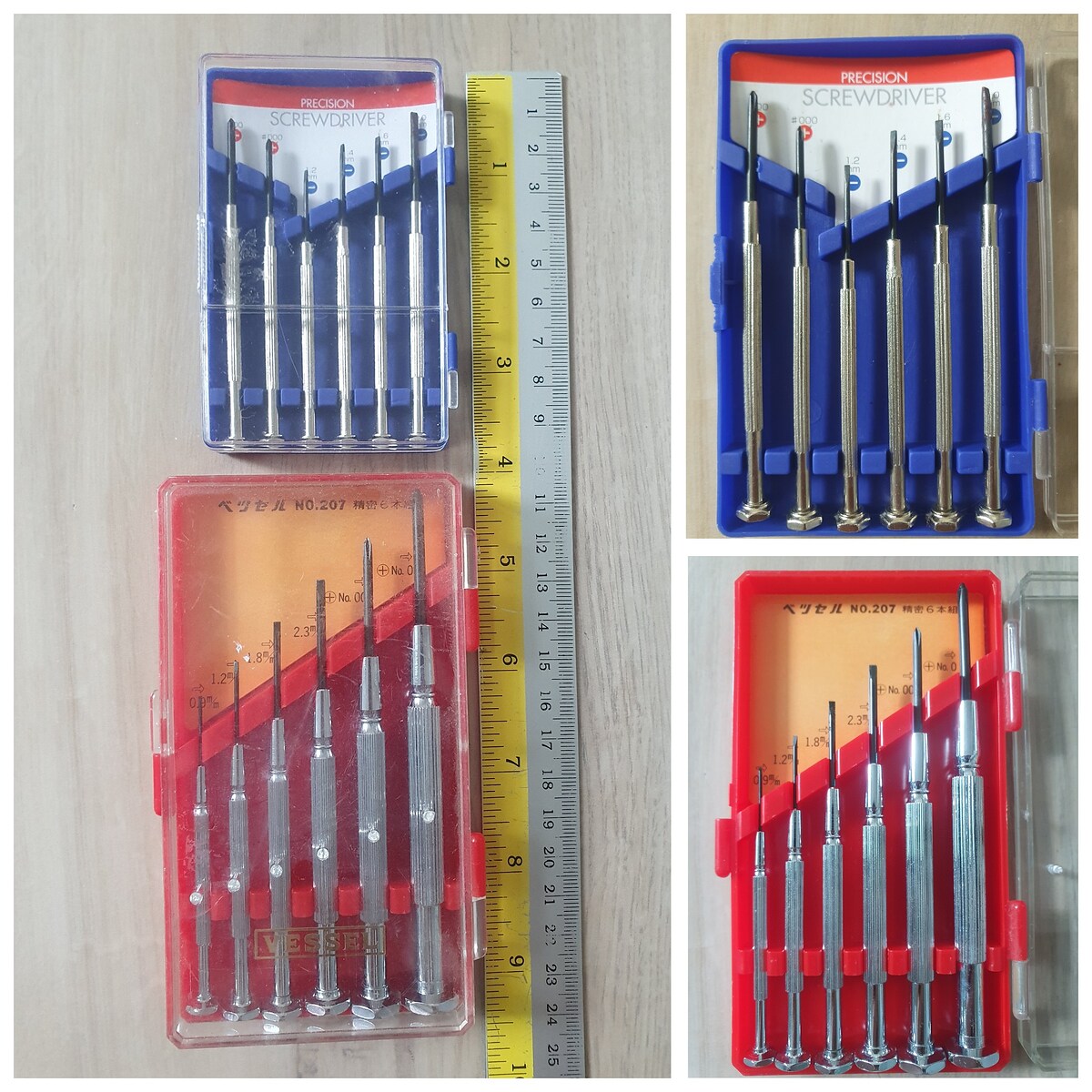 3.ไขควงเล็ก 2กล่อง Vessel กล่องใหญ่,ไม่ทราบยี่ห้อ กล่องเล็ก ราคา 170 ขายแลัว