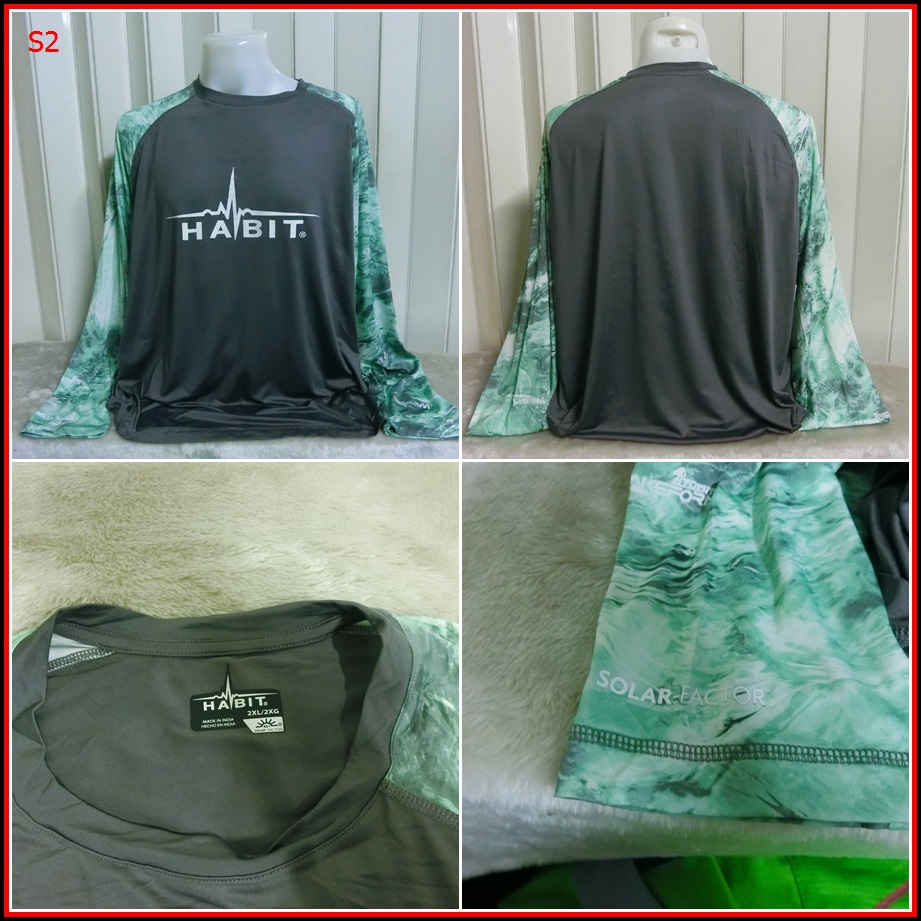 S2.HABIT เสื้อ outdoor สำหรับใส่ออกทริป กลางแจ้ง ตกปลา เดินป่าแค้มปิ้ง เนื้อผ้าบางชนิดกันร้อน หยืดหย