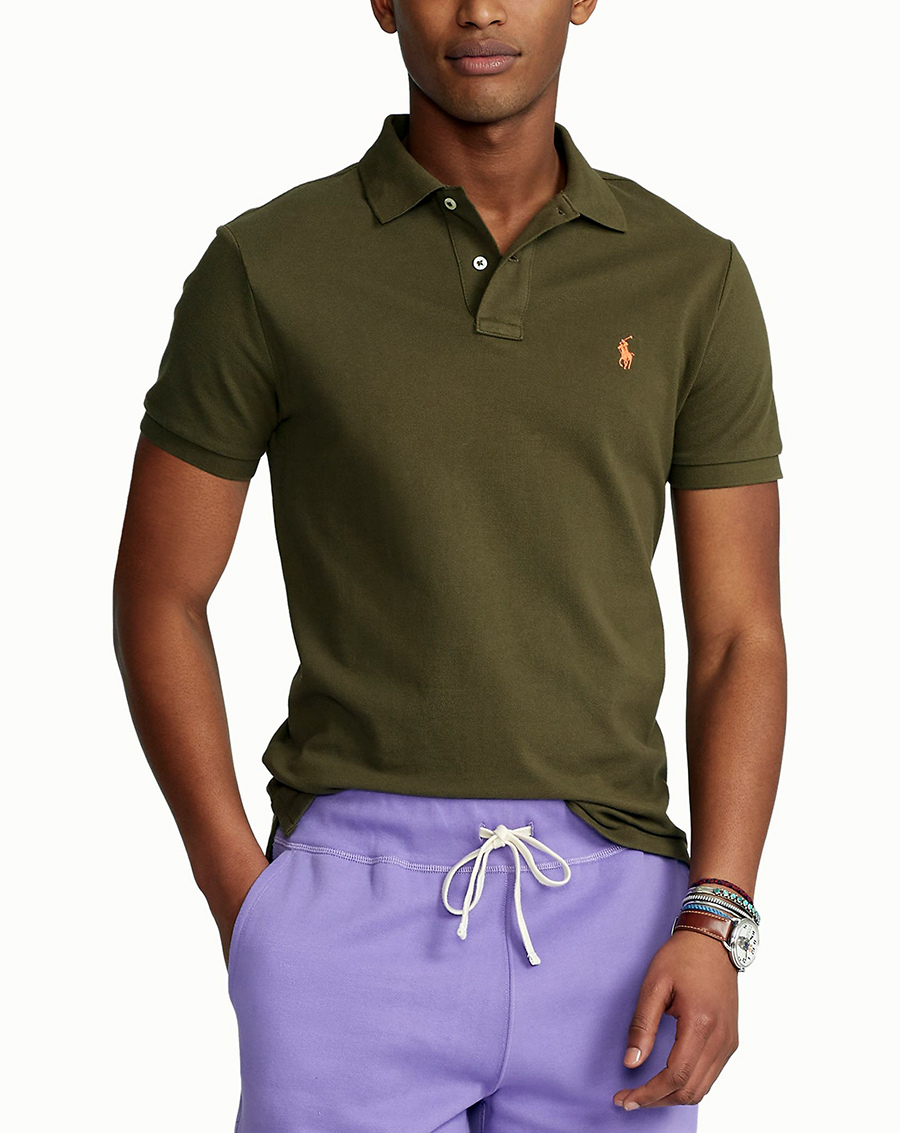 Polo Ralph Lauren custom slim fit /L (44) เสื้อยืดปกโปโลแขนสั้นใหม่ 3 สีใหม่แท้