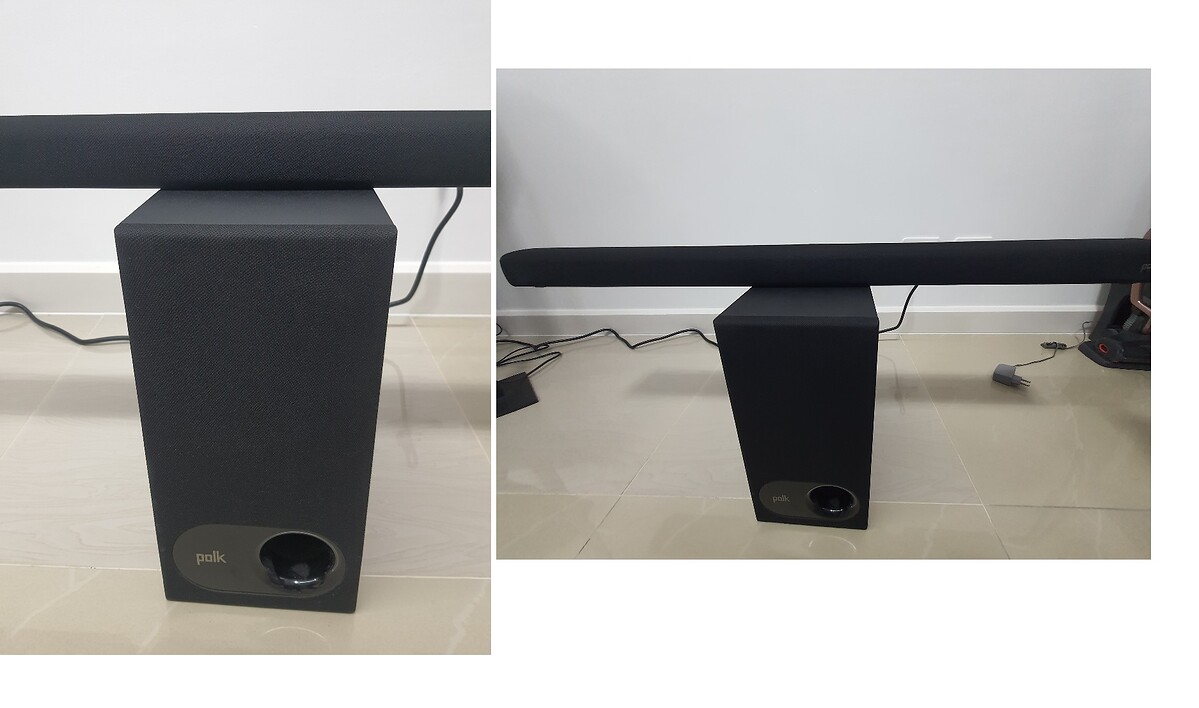 ถ้าไม่ต่อแถม soundbar Polk s2 (เสีย sub woofer ไม่ดัง แต่ตัว soundbar ดังปกติ)