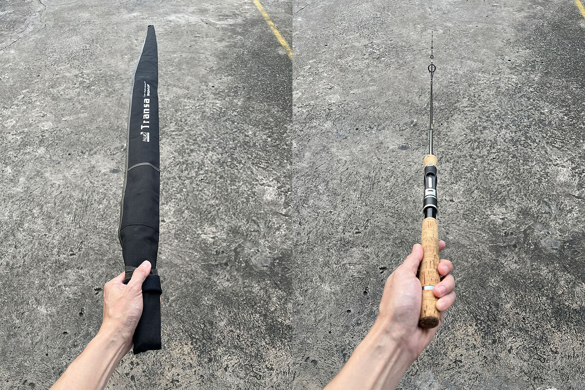 13. PALMS Transa TRGS-61XUL คัน 1 ท่อนยาว 6'1" เวท 2-5lb คันสวยริ้วรอยผิวบางๆ เล็กน้อย พร้อมซองใส่คั