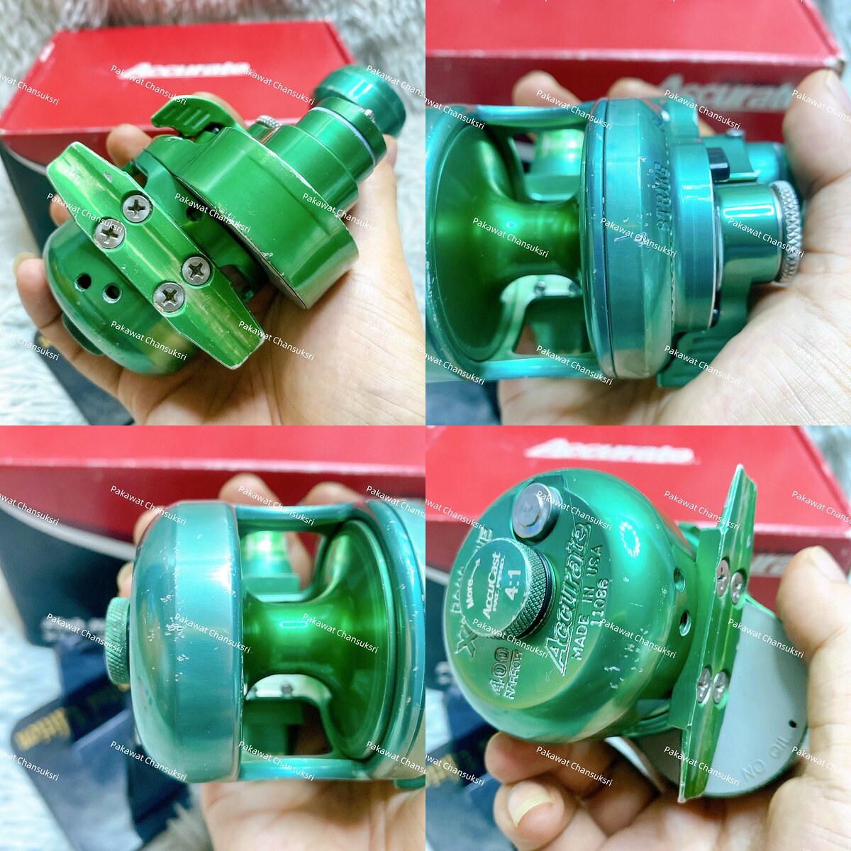 Accurate Boss Extreme 400 Narrow Limited Edition
รอกสภาพลุยๆ มีริ้วรอยจากการใช้งานพอสมควร หมุนลื่นเ