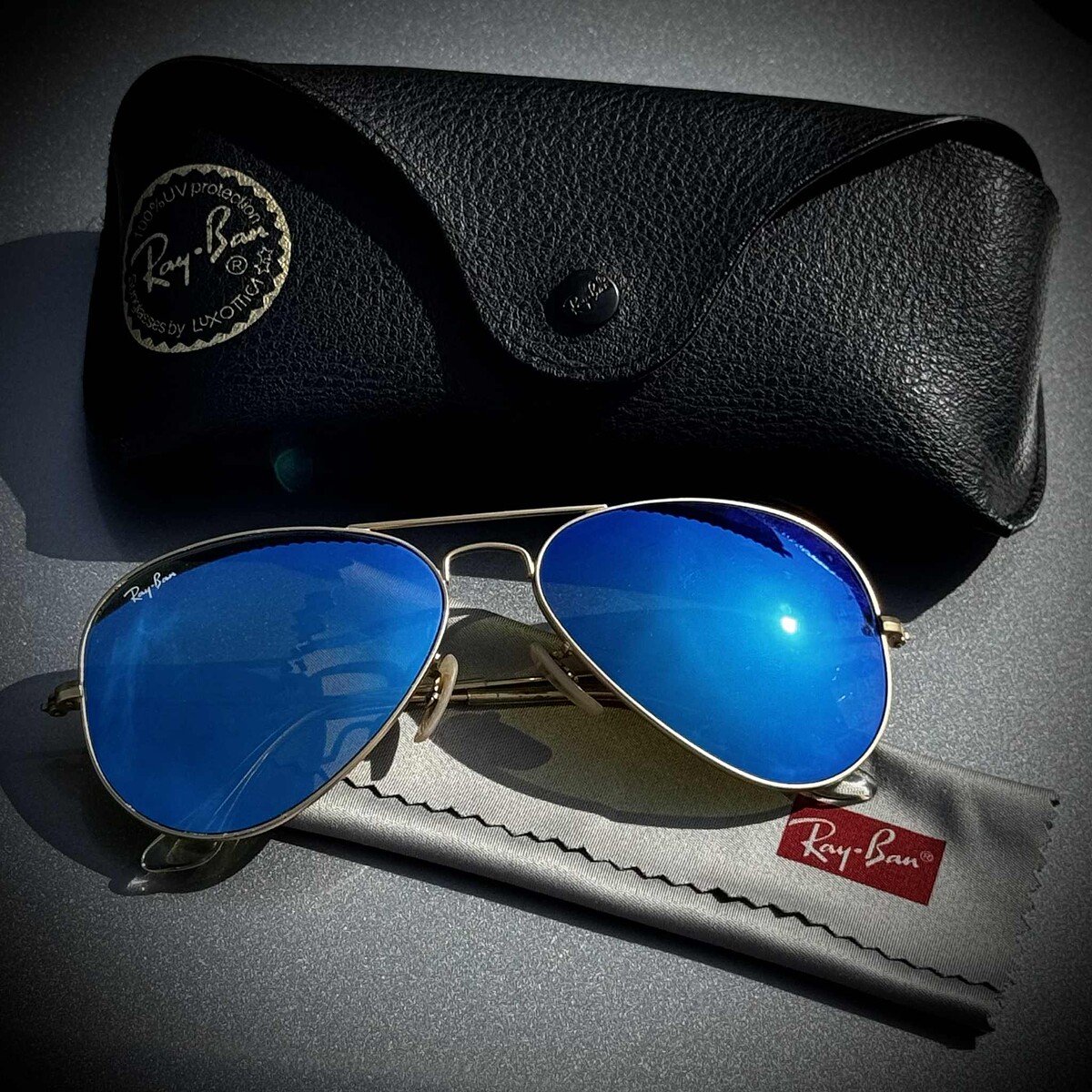 RAY-BAN RB3025 112/17 Matt Gold Frame Aviator แท้ประมูลมือ2 japan 
