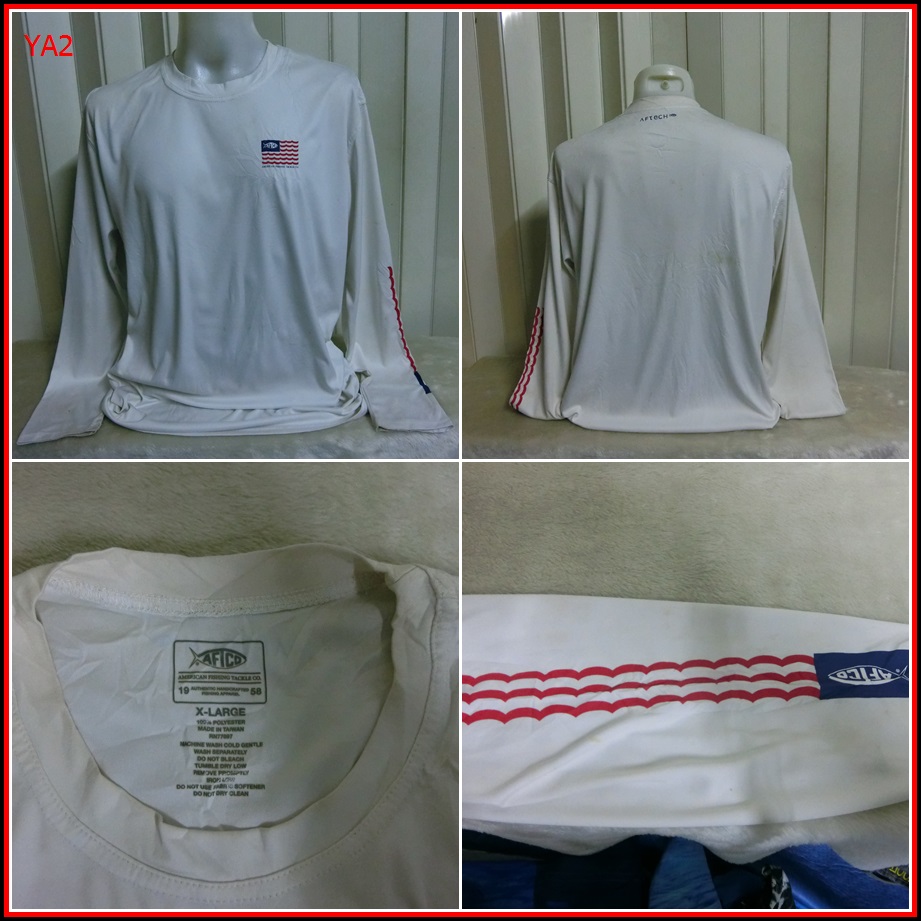 YA2.เสื้อตกปลา AFTCO AMERICAN FISHING TACKLE CO ใส่ตกปลา เดินป่าแคมปิ้ง เนื้อผ้าบาง ชนิดแห้งไว   Siz