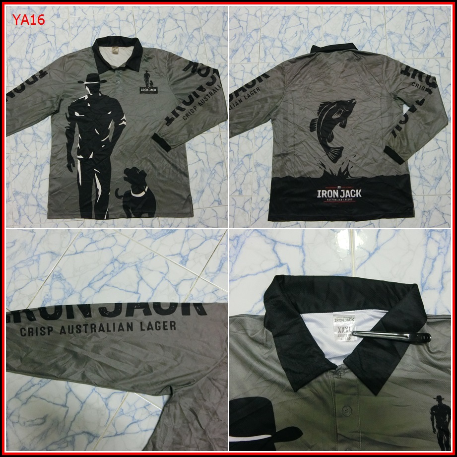 YA16..เสื้อตกปลา IRONJACK  เสื้อใส่ออกทริปกลางแจ้ง ตกปลา เดินป่าแคมปิ้ง เนื้อผ้าบาง ชนิดแห้งไว  Size