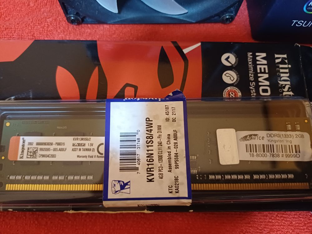 Cpu cooler Tsunami tss-8000 + cpu +ram DDR3 2Gใช้งานได้ปกติ 500 รวมส่ง