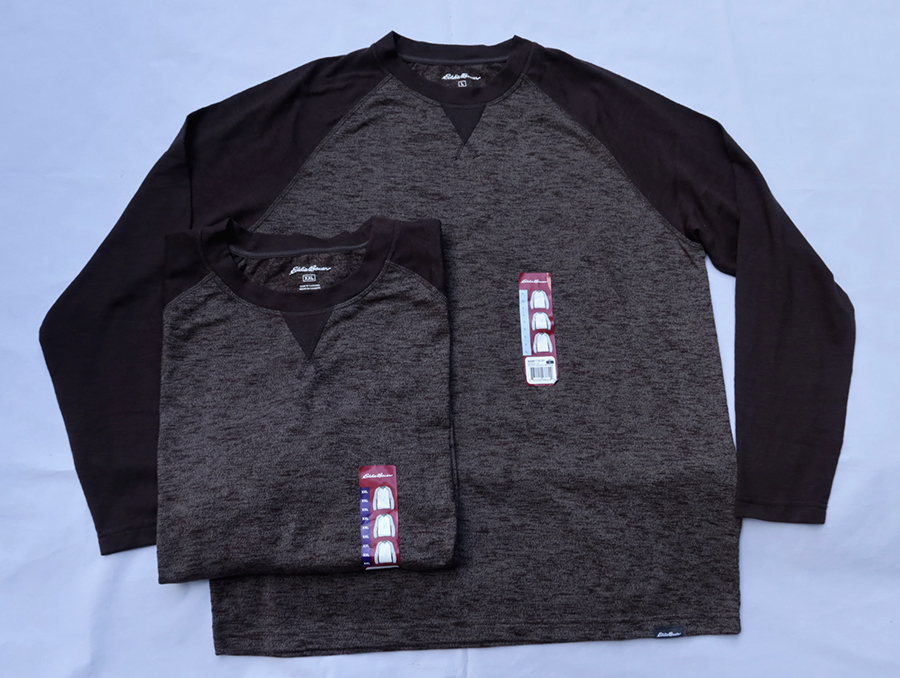 EDDIE BAUER /46/50 เสื้อยืดแขนยาวสวมใส่นอนและท่องเที่ยวสวยใหม่ รวมส่ง flash