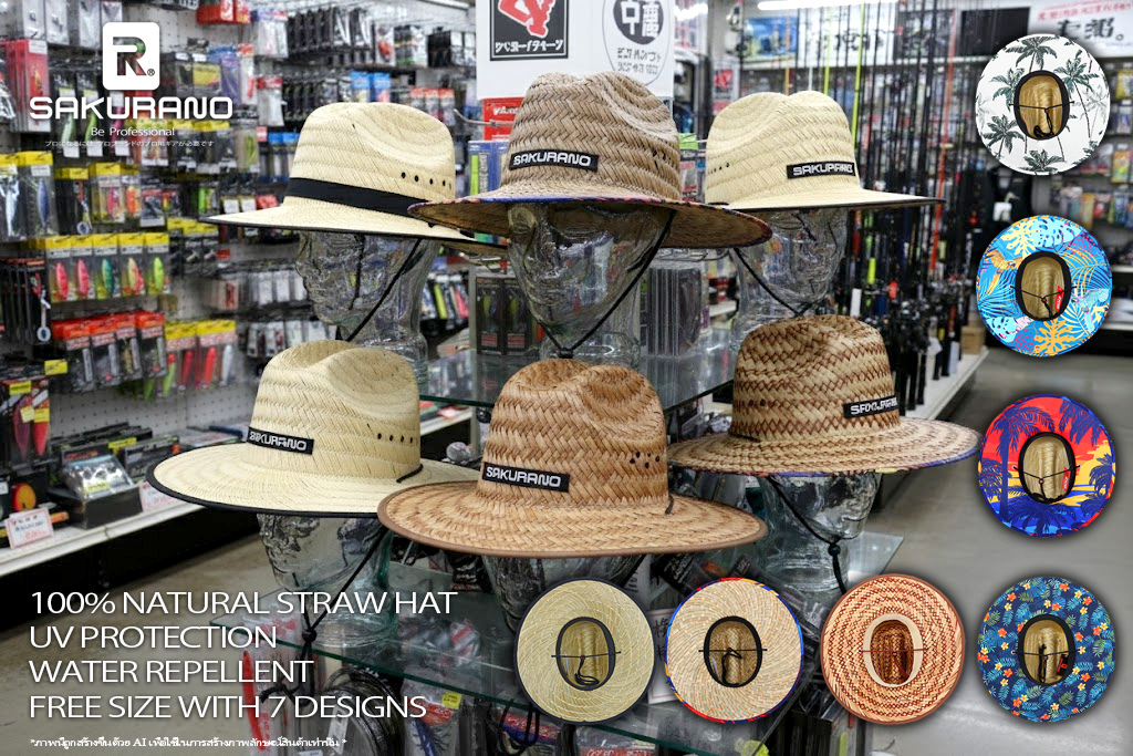 หมวกฟางธรรมชาติ SAKURANO (Free size)