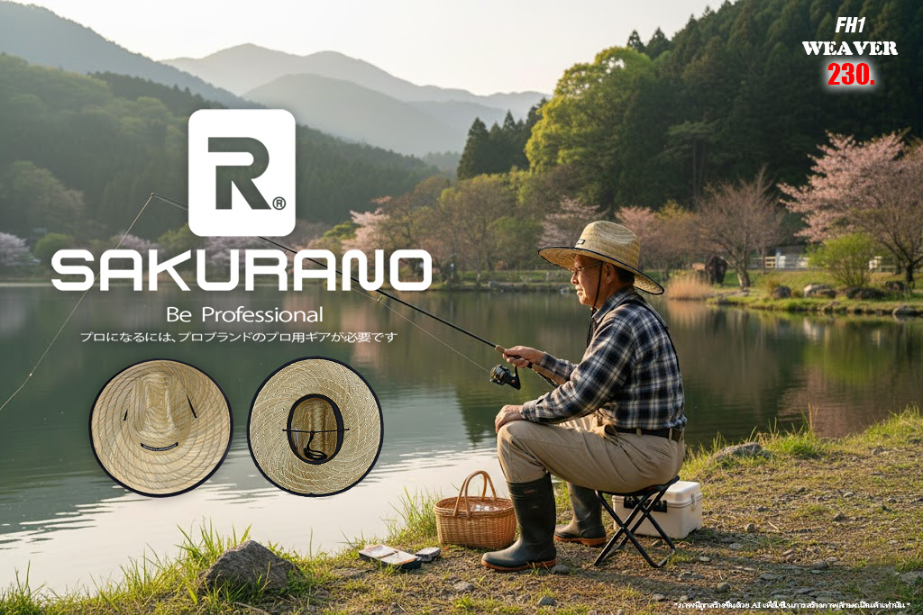 หมวกฟางธรรมชาติ SAKURANO (Free size)
