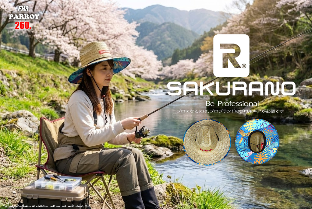 หมวกฟางธรรมชาติ SAKURANO (Free size)