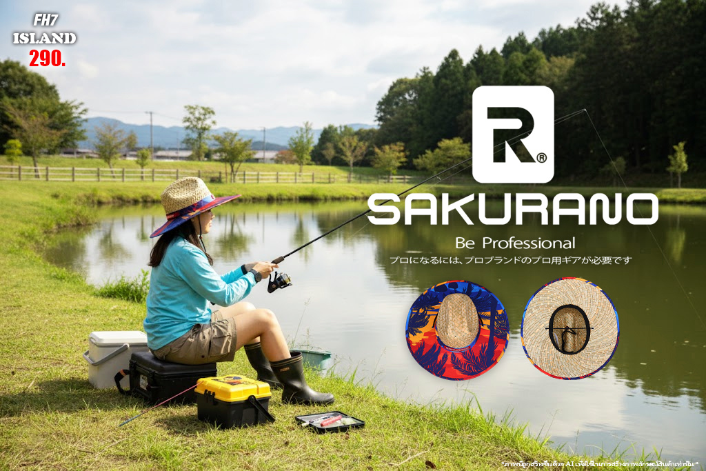หมวกฟางธรรมชาติ SAKURANO (Free size)