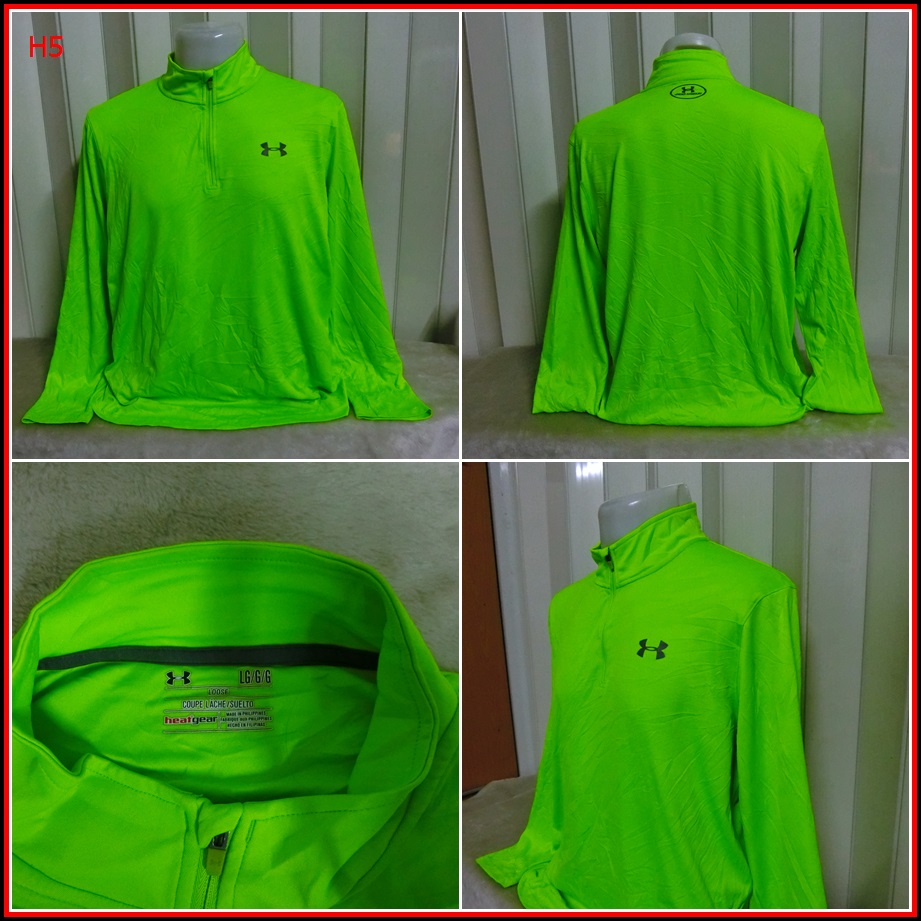 H5.Under Armour เสื้อใส่ออกทริปกลางแจ้งตกปลาชนิดเนื้อผ้าบางบางลื่นๆ ชนิดผ้าแห้งไว  Size L อก 46 นิ้ว