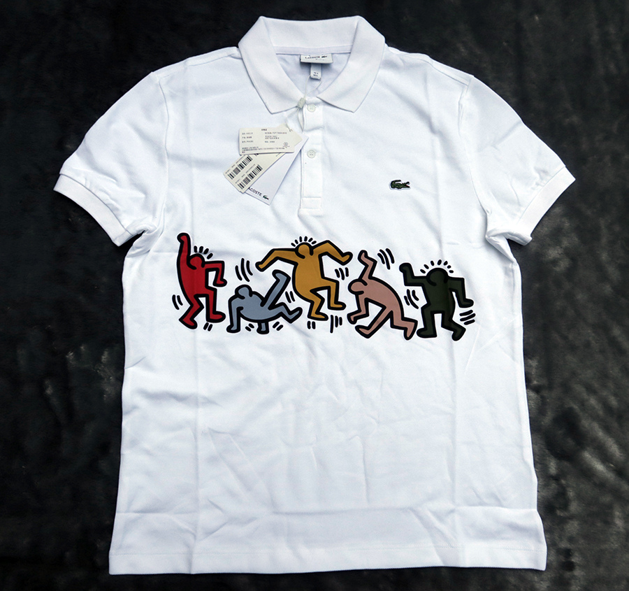 LACOSTE Keith Haring Graphic Pique Regular Fit Polo/ M (42) ใหม่แท้สวยมาก