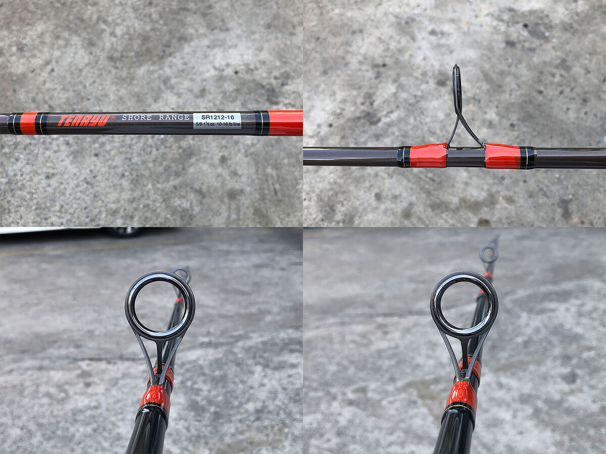 Tenryu SHORE RANCE SR1212-16 คัน 2 ท่อนต่อกลางยาว 12 ฟุต เวท 10-16lb คันสวยริ้วรอยน้อยมากๆ ไกด์ Fuji