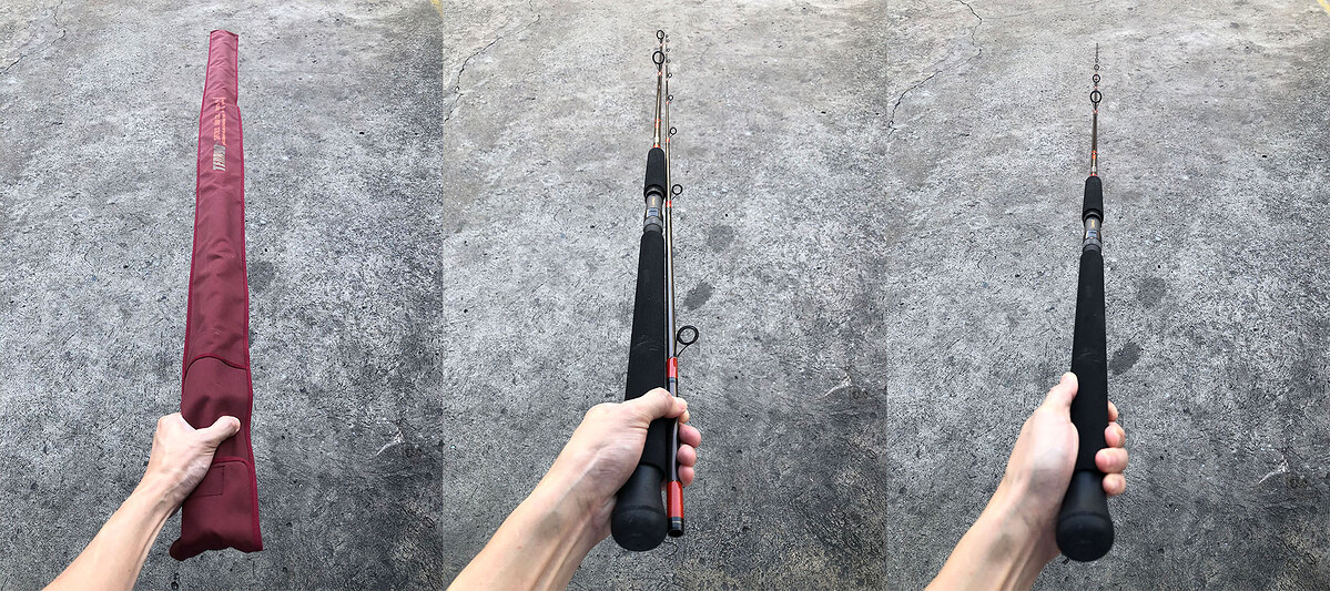 3. Tenryu SHORE RANCE SR1212-16 คัน 2 ท่อนต่อกลางยาว 12 ฟุต เวท 10-16lb คันสวยริ้วรอยน้อยมากๆ ไกด์ F