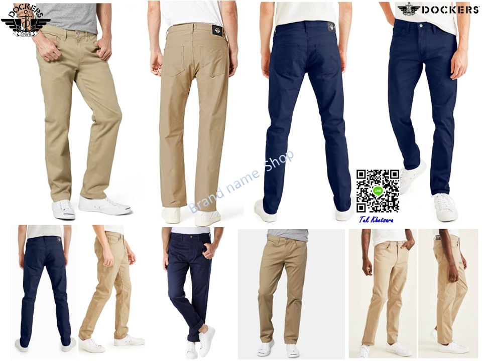 เอว 32-33/35-36 นิ้ว กางเกงเนื้อผ้ายืดหยุ่น Dockers All Season Jean Cut Sim Fit 