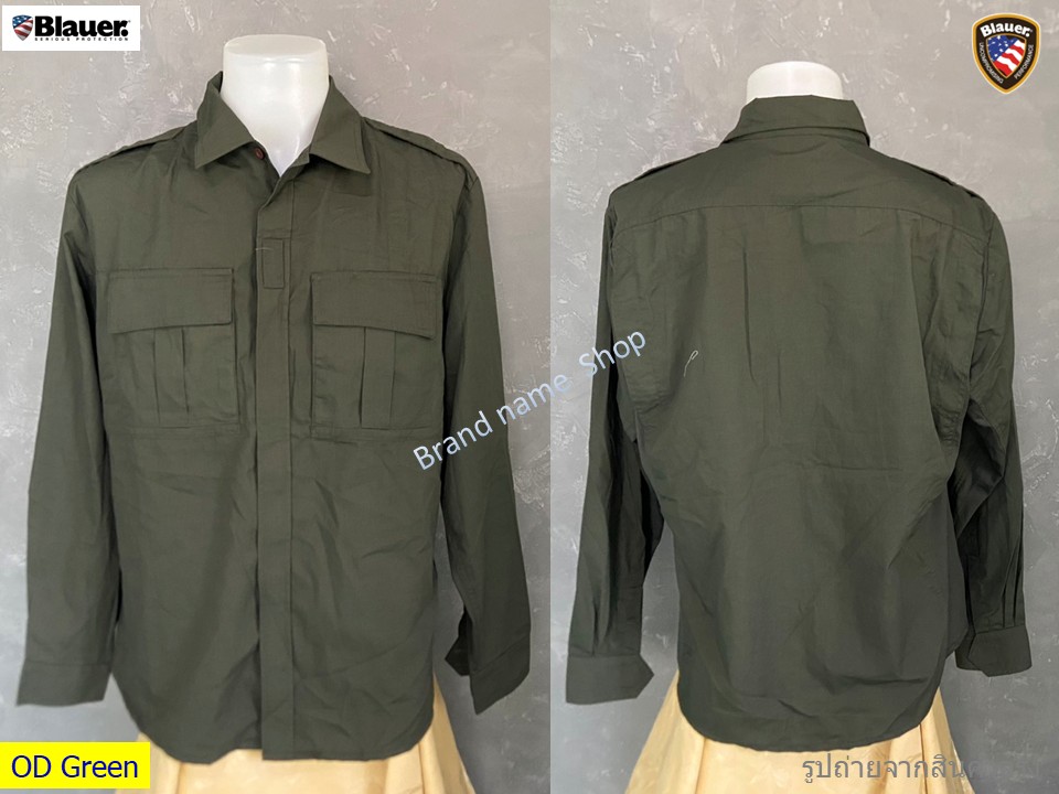•OD Green
Size L : (สำหรับรอบอก 47-48”) อกกว้าง 24 นิ้ว ความยาว 29 นิ้ว ไหล่กว้าง 19.5 นิ้ว แขนยาว 