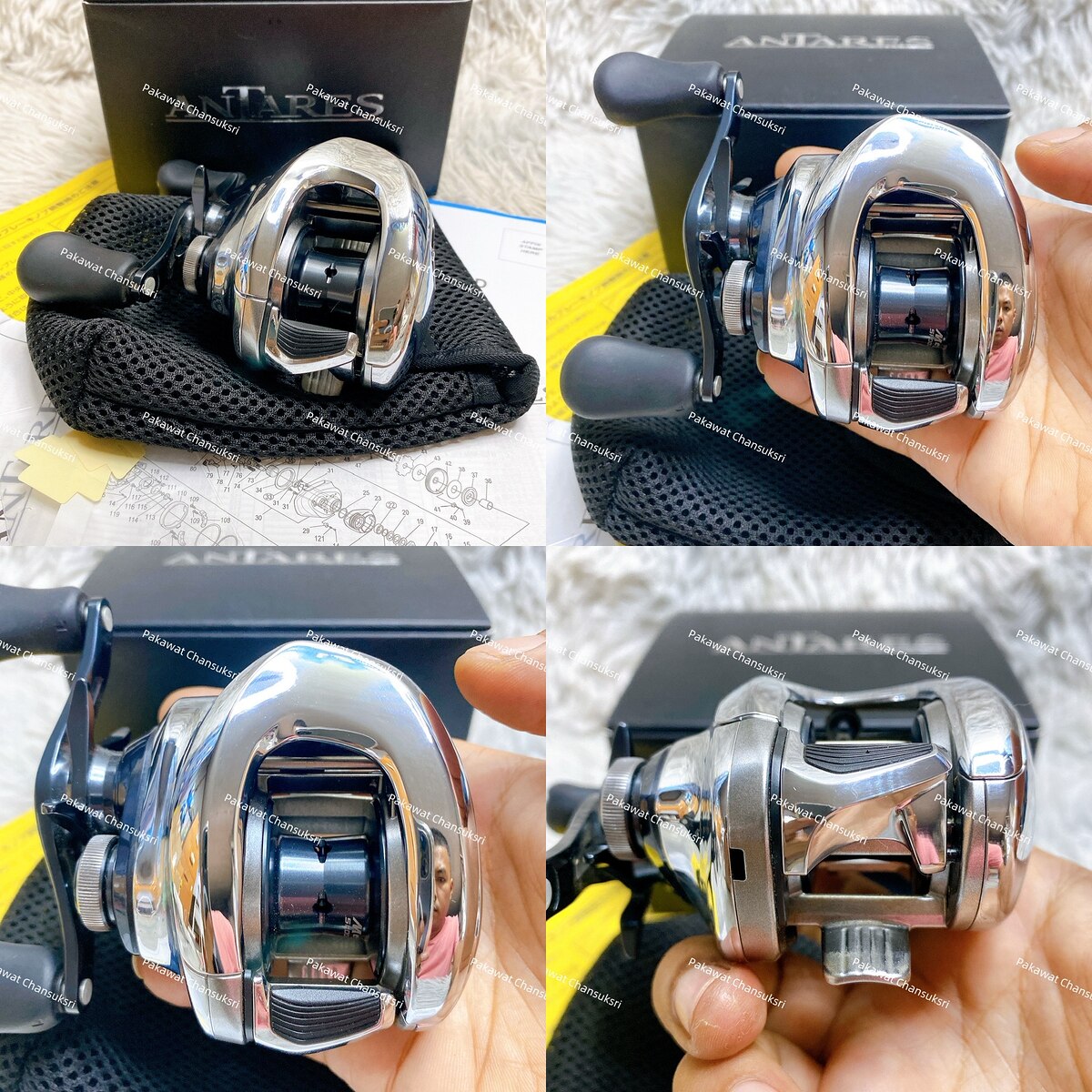 Shimano 19’ Antares HG 7.4 
รอกสภาพสวยมากเกือบใหม่ ใช้งานมา 2 ครั้ง มีรอยขนแมวบางๆแทบไม่เห็น หมุนลื