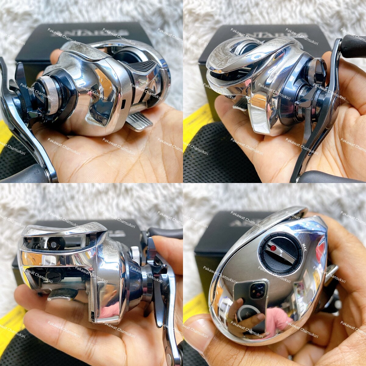 Shimano 19’ Antares HG 7.4 
รอกสภาพสวยมากเกือบใหม่ ใช้งานมา 2 ครั้ง มีรอยขนแมวบางๆแทบไม่เห็น หมุนลื