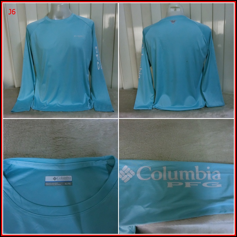 J6.เสื้อตกปลา Columbia PFG ใส่ออกทริปกลางแจ้งตกปลา ชนิดเนื้อผ้าบาง ชนิดผ้าแห้งไว  Size L อก 45 นิ้ว 