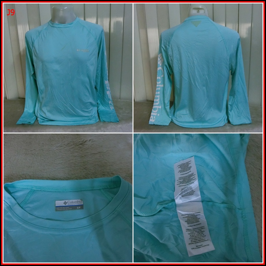 J9. เสื้อตกปลา Columbia PFG ใส่ออกทริปกลางแจ้งตกปลา ชนิดเนื้อผ้าบาง ชนิดผ้าแห้งไว  Size M อก 40 นิ้ว