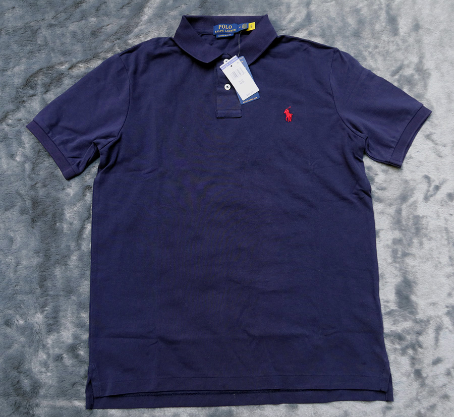 Polo Ralph Lauren custom slim fit /42/44/50 เสื้อยืดปกโปโล 4 สีสวยใหม่แท้