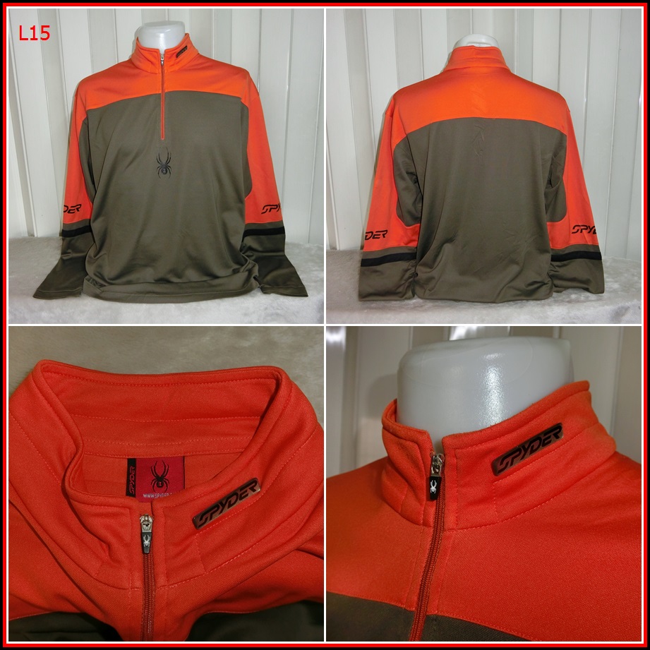 L15. SPYDER  ใส่ออกทริปกลางแจ้งตกปลา ชนิดเนื้อผ้าบางลื่นๆ ชนิดผ้าแห้งไว  Size L อก 46 นิ้ว / 29 นิ้ว