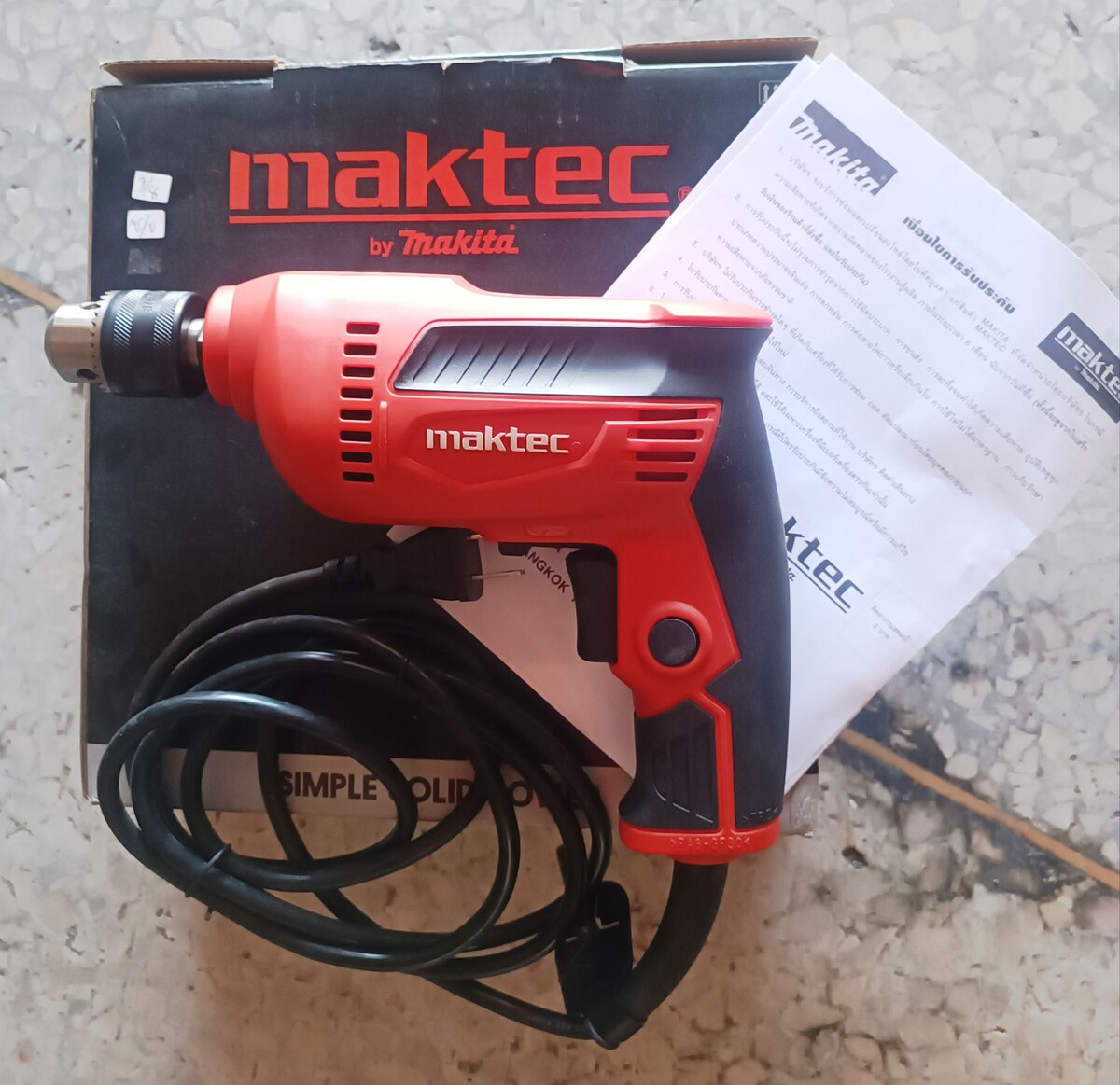 สว่าน 3/8" (ซ้าย/ขวา)  MT606  MAKTEC (BY MAKITA) 
*** แถมดอกเจาะเหล็ก 23/64"  4  ดอก ***

ราคา   