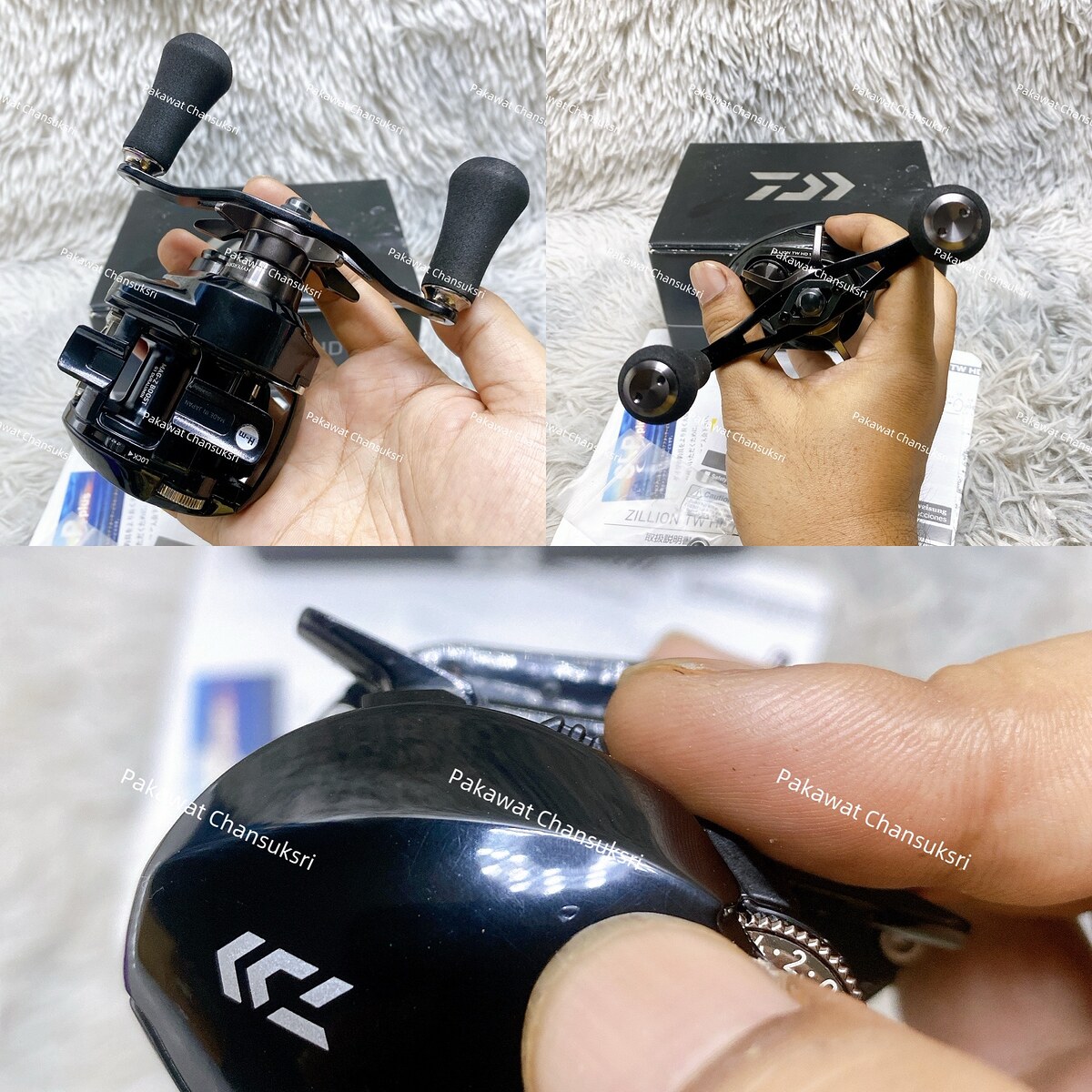 Daiwa 22‘ Zillion HD 1000H
รอกสภาพสวยมากเกือบใหม่ มีรอยสะกิดชัดๆจุดเดียว นอนนั้นสวยแทบไม่มีรอยให้เห